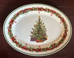 Christopher Radko Celebrations 14 Dish Oval Platter Serving Christmas Tree. Fixed Price $52.00.