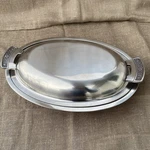 Cordova Holloware Stainless Steel Japan Double Vegetable Dish Oval Lid CS-3120. Fixed Price $25.00.