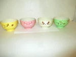4 Daiso? Childrens Animal Themed Rice Ramen Soup Bowls Pig Panda Bee Frog Nwot. Fixed Price $24.95.