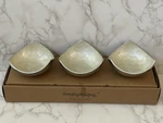 Set Of 3 Ivory Pearl Nut Bowls Designs. Fixed Price $13.99.