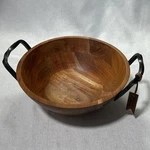 Threshold Arjun Wood 13 Serving Bowl Black Metal Handles Rustic Target India. Fixed Price $19.99.