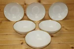 Noritake Dignatio #7523 (6) Fruit, Berry Dessert Bowls, 4 5/8" (box #3). Fixed Price $30.88.