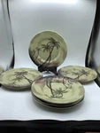 Tabletops Unlimited Salad Plates 5/8 Melamine Set Of 6 Bahamas Palms. Fixed Price $40.00.