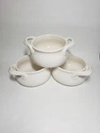 Vintage Katie Brown White Ceramic Bowls Set Of 3. Fixed Price $40.00.