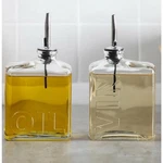 Global Market Glassworks Oil & Vinegar Cruet Set, 20OZ, Square Bottles, Nwt. Fixed Price $28.00.