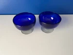 Set Of 2 - Novica Cobalt Blue Glass Dessert Bowls From Mexico. Fixed Price $30.00.