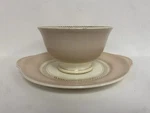 American Limoges China Coral Pink Set Cranberry / Ice Cream Bowl & Underplate. Fixed Price $19.95.