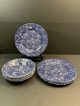 Churchill Queens Blue Calico Dinner Plates Bowls Set 8 Floral England New. Fixed Price $99.99.