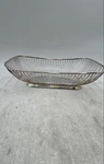 Vintage Gorham YC742 Silverplate Hollowware Open Weave Wire Basket. Fixed Price $7.99.