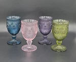 Set 4 Godinger Modern Vintage Florentine Ice Beverages Assorted Colors 7 Oz. Fixed Price $29.74.
