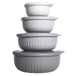 Cook With Color Prep Lids- Wide And 8 Piece Set Bowls, Gray. Fixed Price $40.66.