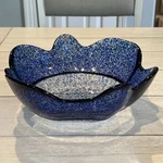 Orrefors Organix Kosta Boda Stormy Blue Centerpiece Bowl Art Glass. Fixed Price $95.00.
