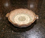 Temp-tations By Tara Old World Brown 9" Pie Plate/baking Dish, Ruffled Edge. Fixed Price $26.95.