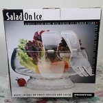 Prodyne Salad On Ice Acrylic Serving Bowl With Chamber And Servers. Fixed Price $25.00.
