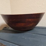 Lipper International 13-INCH Cherry Matte Bowl With Wavy Rim, Brown. Fixed Price $29.00.