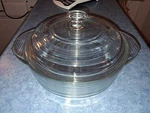 Vntg Libbey 2 Qt Clear Glass Casserole Bowl/ Lid Mintcondition No Scratches. Fixed Price $19.99.