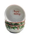 Set Of 3 Royal Norfolk Christmas Holly Wreath Cereal/serving Bowl-rare-brand New. Fixed Price $39.88.