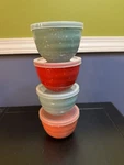 Pioneer Woman Speckle Melamine Prep Bowls Set Of 4 With Lids. Fixed Price $16.96.