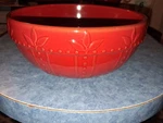 2001 Signature Housewares Sorrento Ruby Red Burgundy 8 Inch Mixing Bowl. Fixed Price $14.99.