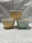 Set Of 3 Lusso Home Collection Glazed Ice Cream Bowls. Fixed Price $18.70.