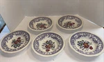 Spode Mayflower Rimmed Soup Bowls 2/8772 Purple Set Of 5 Unused Rare. Fixed Price $269.10.