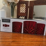 Godinger Old Fashioned Glasses Dublin Collection Ruby Red Crystal 4PC 11OZ.. Fixed Price $39.99.