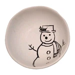 Creative Co-op Sketched Snowman W/hat & Scarf Stoneware 4 Bowl. Fixed Price $12.00.