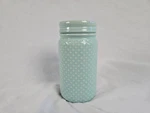 Hobnail Mason Style Jars Chalkboard Lids Mint Green Airtight. Fixed Price $24.99.