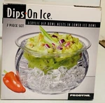 Prodyne 2014 Dips Ice Acrylic Condiment Serving Bowl Clear 16OZ. Fixed Price $14.99.