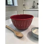 Vintage Chantal Ceramic Red Classic Vertical Fluted Serving /mixing Bowl. Fixed Price $16.74.