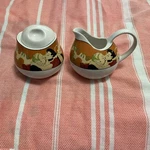 Sango Cabaret Sugar Bowl With Lid And Creamer Set 4870 Style Reine De Joie Euc. Fixed Price $24.62.