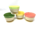 Vintage Raffiaware 4 Footed Bowls Dessert Ice Cream Mcm 3. Fixed Price $15.99.