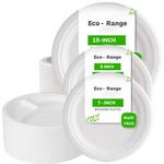 Rigid Bagasse Disposable Paper Plates 7 9" 10 Inch Party Catering Birthday. Fixed Price $22.82.