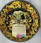 Basi Milano Italian Design Melamine Salad Bowl New 8" Black Yellow Cross. Fixed Price $12.96.