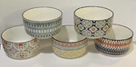 Signature Housewares Set Of 5 Stoneware Soup/cereal Bowls Multiple-color. Fixed Price $28.04.