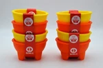 Lot Of Eight Picnic Basics Mini Salad Salsa Dip Bowls Yellow And Orange. Fixed Price $13.04.