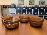 S/$ Vintage Anchor Hocking Fire Amber Glass Ramekin/custard Cups No. 1434. Fixed Price $26.87.