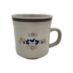 Newcor Stoneware Coffee Mug Cup Homespun Pattern Bluebird & Flowers Mexico 5003M. Fixed Price $12.95.