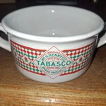 Houston Harvest Tabasco Chili Bowl Two Handles 5" Euc Vintage 31632 Pottery. Fixed Price $16.99.