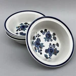 Royal Doulton Festival L.S.1010 SET/4 Soup Cereal Bowls Blue Stoneware Mint Cond. Fixed Price $40.00.