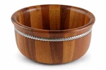 Nambe Salad Bowl With Servers 11'D X 5.5"H- SERVER:11"L (read). Fixed Price $99.00.