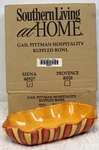 Southern Living Gail Pittman Hospitality Ruffled Bowl Siena Red Gold Serving. Fixed Price $25.00.