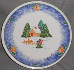 Mikasa Christmas - Holiday Sleigh Bells Pattern Cake Plate. Fixed Price $29.99.