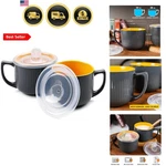 Ceramic Soup Bowls With Vented Lid, 32 Ounce Mug Handle, 2PACKS 5 I.... Fixed Price $59.99.