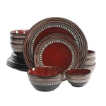 Gibson Elite Caf Versailles 16 Piece Double Bowl Dinnerware Set - Red. Fixed Price $114.12.