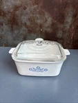 Vintage Corningware P-4-B Casserole Dish With Lid. Fixed Price $28.00.