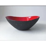 Mid Century Herbert Krenchel For Krenit Enamel Bowl, Cherry Red Denmark, Modern. Fixed Price $50.00.