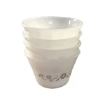 Vintage Termocrisa Dynaware Set Of 4 Custard Cups Milk Glass Brown Daisy Flower. Fixed Price $19.97.