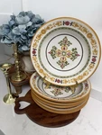Williams Sonoma Asolo Pasta Bowl Italy 11 Rimmed Soup Retired Gold Green. Fixed Price $49.99.