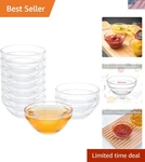 Glass Prep Bowls Set 10 Pack Small Clear Stackable Dipping Sauces Spices. Fixed Price $23.86.